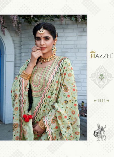 Hazzel Laung Laanchi Latest Faux Georgette Designer  Dress Material Collection Catalog